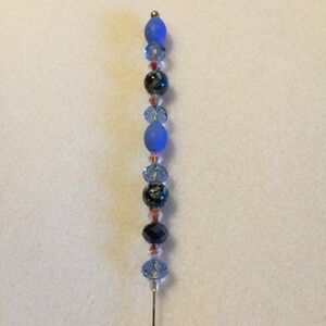 Handmade Beaded Lapel stick pin or Hat pin by Unique By Faith®.